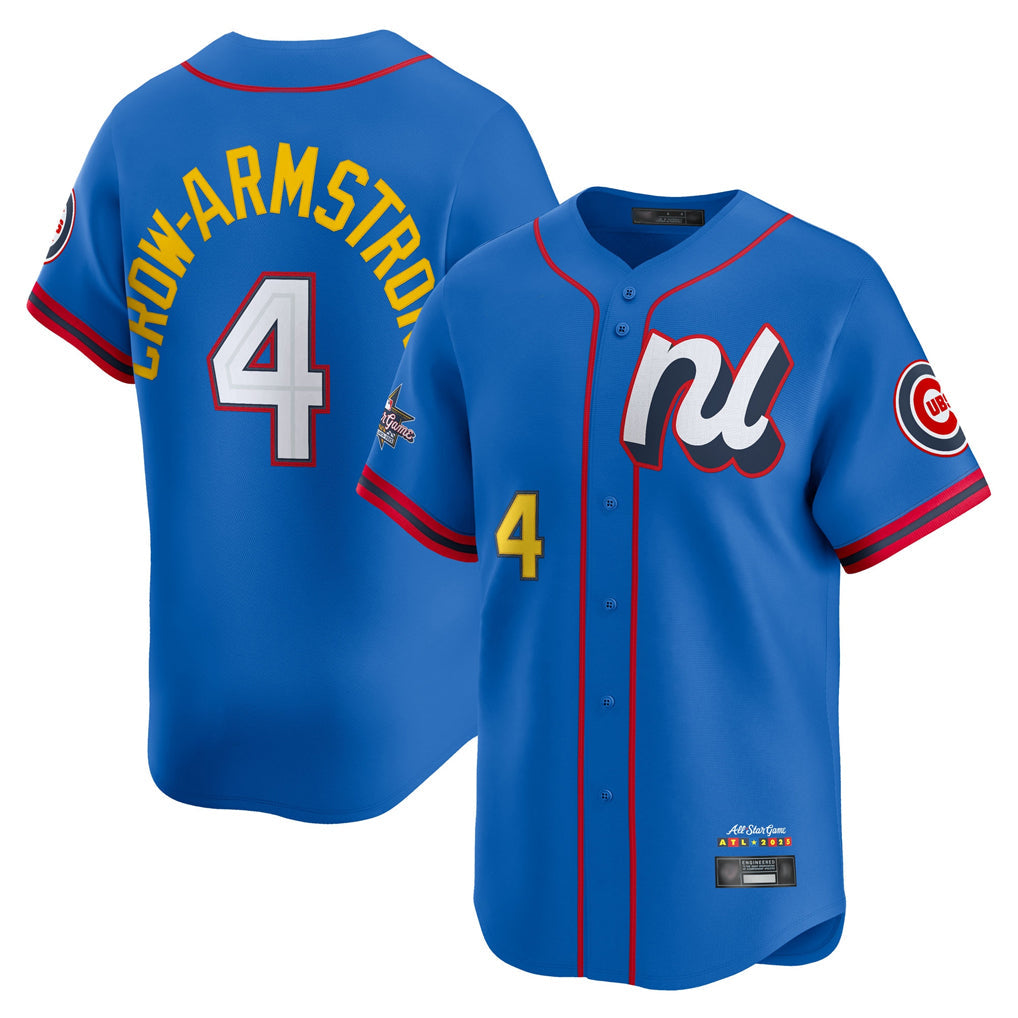Kdoa C.Cubs #4 Pete Crow-Armstrong Player Blue National League All-Star Edition Limited Stitched Jerseys
