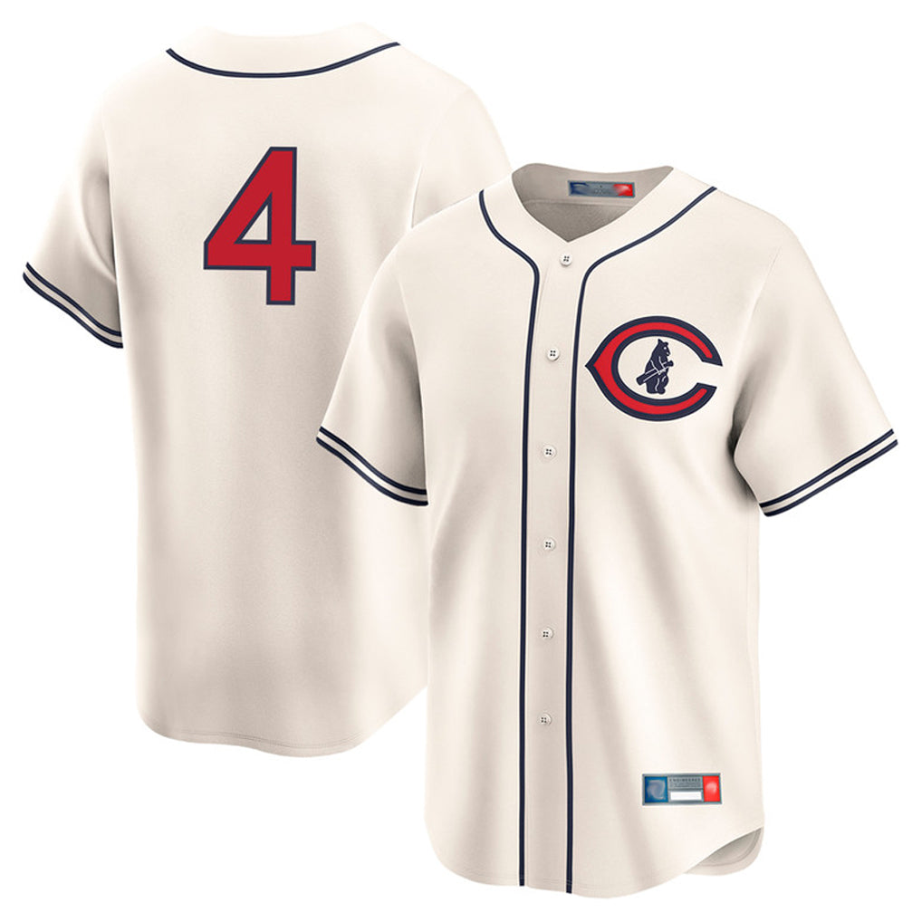Kdoa C.Cubs #4 Pete Crow-Armstrong Player Cream Field of Dreams Limited Home Game Stitched Jerseys