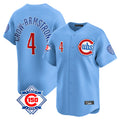 Kdoa C.Cubs #4 Pete Crow-Armstrong Player Light Blue 150th Anniversary Limited Home Stitched Jerseys