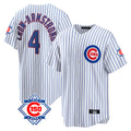 Kdoa C.Cubs #4 Pete Crow-Armstrong Player White 150th Anniversary Home Game Stitched Jerseys