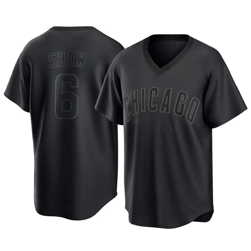 Kdoa C.Cubs #6 Matt Shaw Player Black T-shirt Home Game Stitched Jerseys