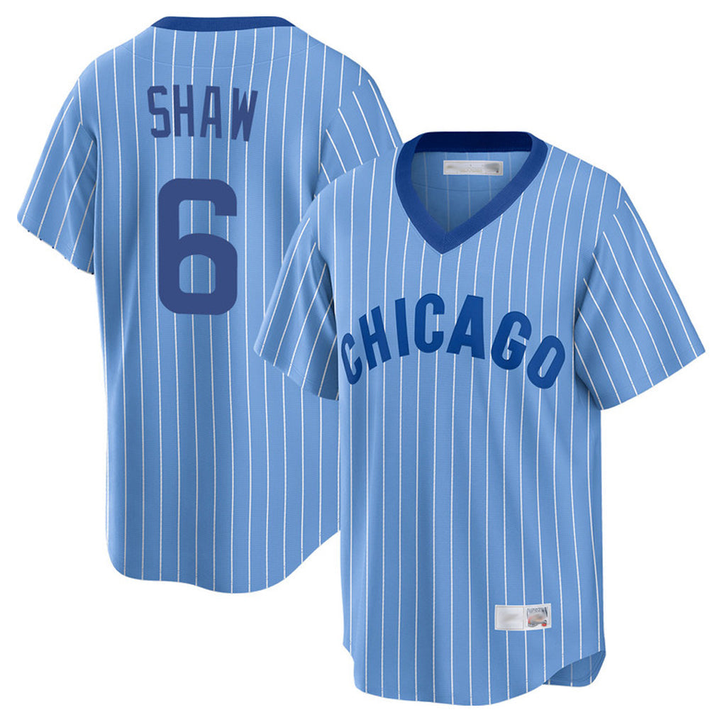Kdoa C.Cubs #6 Matt Shaw Player Blue T-shirt Cooperstown Collection Limited Stitched Jerseys
