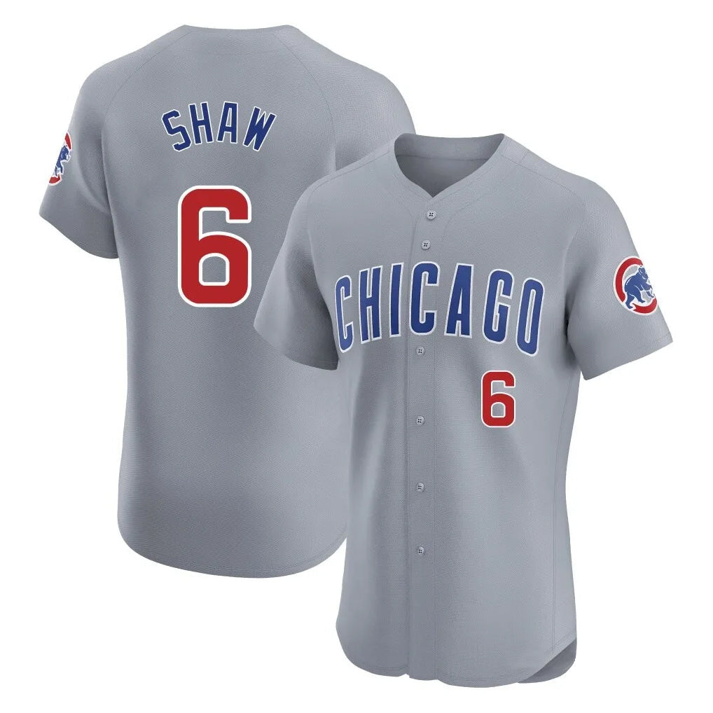 Kdoa C.Cubs #6 Matt Shaw Player Gray Road Limited Elite Home Stitched Jerseys