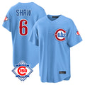 Kdoa C.Cubs #6 Matt Shaw Player Light Blue 150th Anniversary Home Game Stitched Jerseys