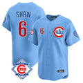 Kdoa C.Cubs #6 Matt Shaw Player Light Blue 150th Anniversary Limited Home Stitched Jerseys