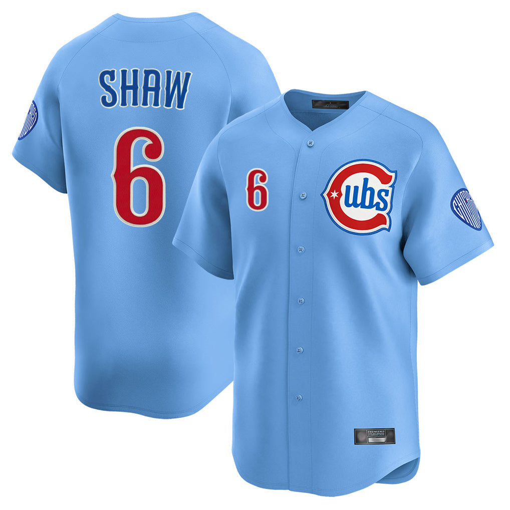 Kdoa C.Cubs #6 Matt Shaw Player Light Blue Limited Home Stitched Jerseys