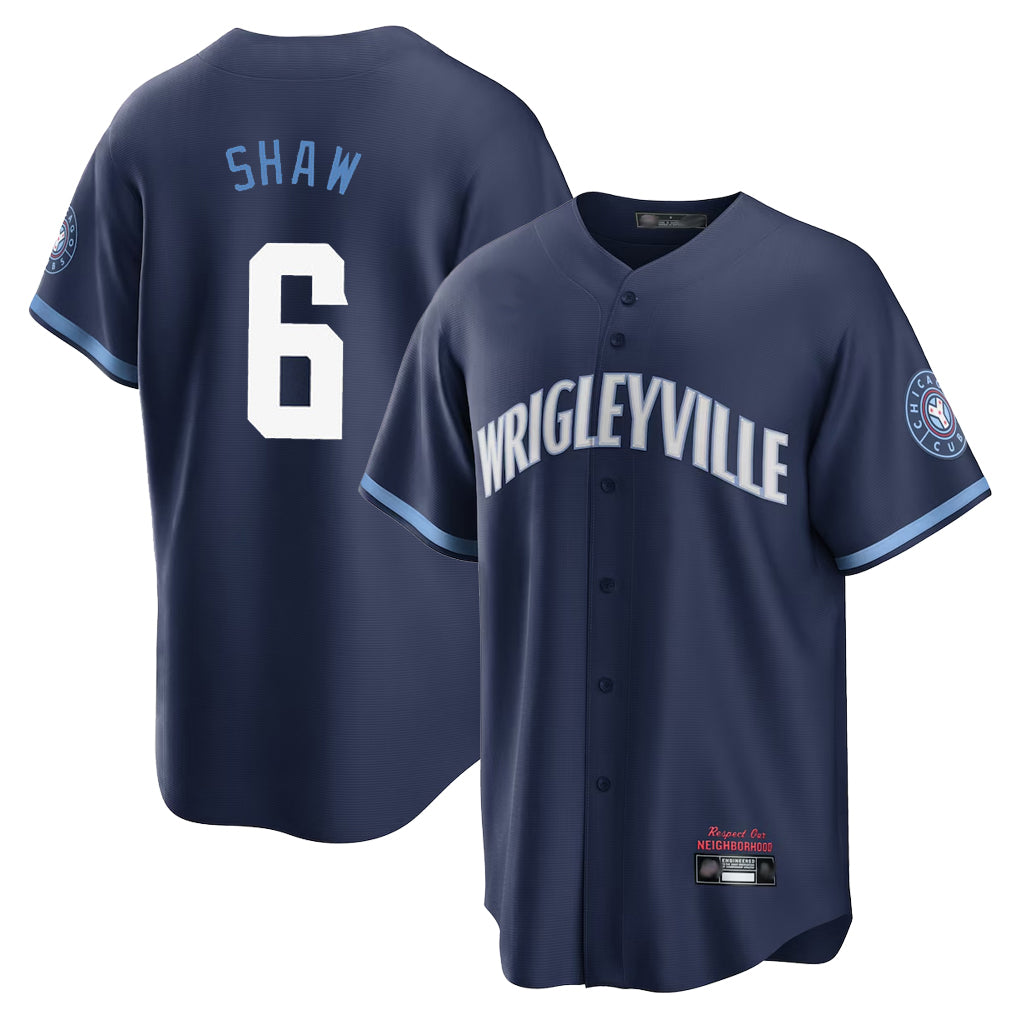 Kdoa C.Cubs #6 Matt Shaw Player Navy City Connect Home Game Stitched Jerseys
