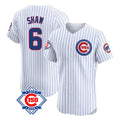 Kdoa C.Cubs #6 Matt Shaw Player White 150th Anniversary Limited Elite Home Game Stitched Jerseys
