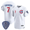 Kdoa C.Cubs #7 Dansby Swanson Player White Vapor Premier Limited Home Stitched Jerseys