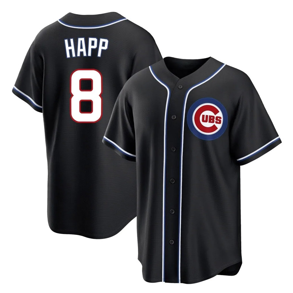 Kdoa C.Cubs #8 Ian Happ Player Black Fashion Out Game Stitched Jerseys