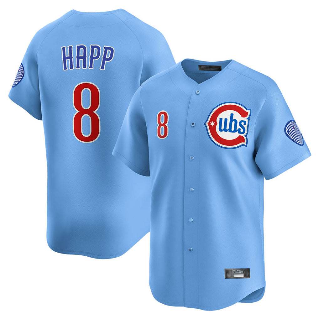 Kdoa C.Cubs #8 Ian Happ Player Light Blue Limited Home Stitched Jerseys