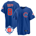 Kdoa C.Cubs #8 Ian Happ Player Royal 150th Anniversary Home Game Stitched Jerseys