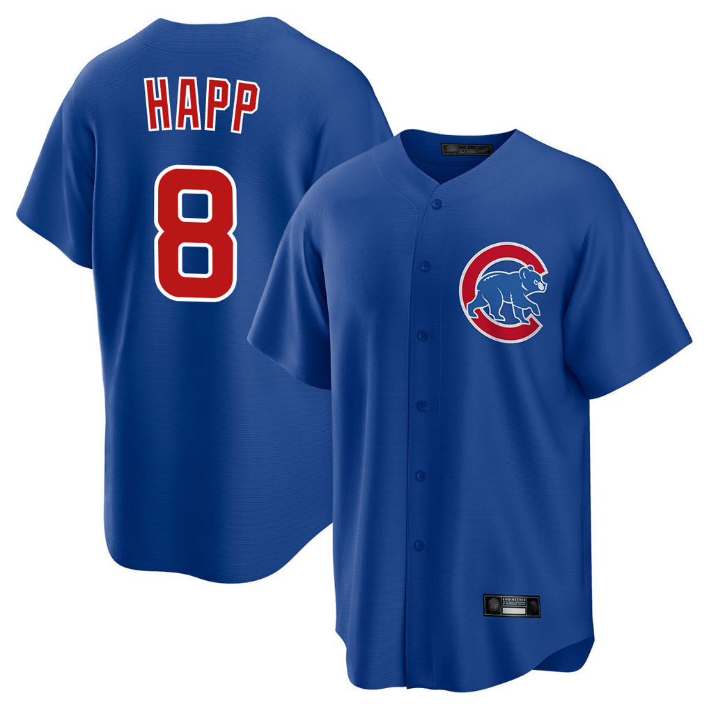 Kdoa C.Cubs #8 Ian Happ Player Royal Home Game Stitched Jerseys