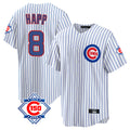 Kdoa C.Cubs #8 Ian Happ Player White 150th Anniversary Home Game Stitched Jerseys