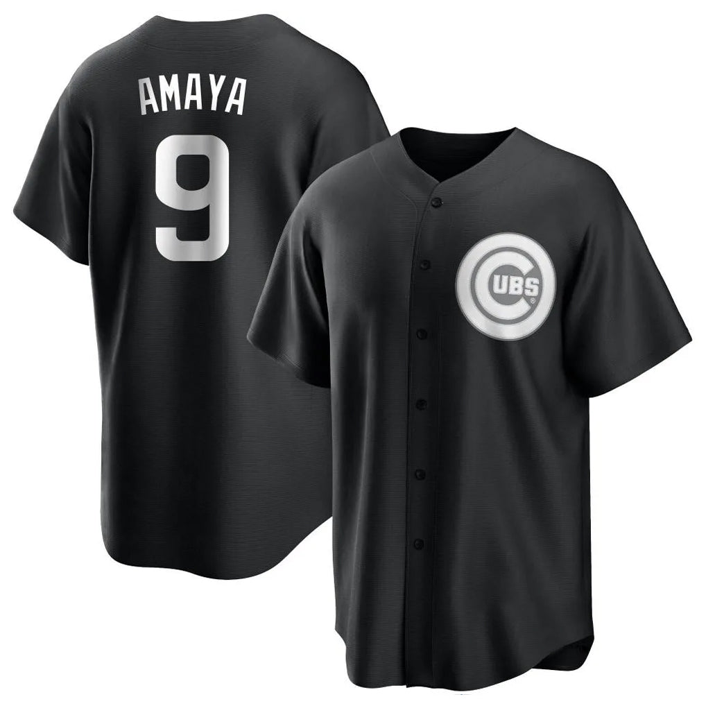 Kdoa C.Cubs #9 Miguel Amaya Player Black Game Stitched Jerseys