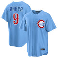 Kdoa C.Cubs #9 Miguel Amaya Player Light Blue Home Game Stitched Jerseys