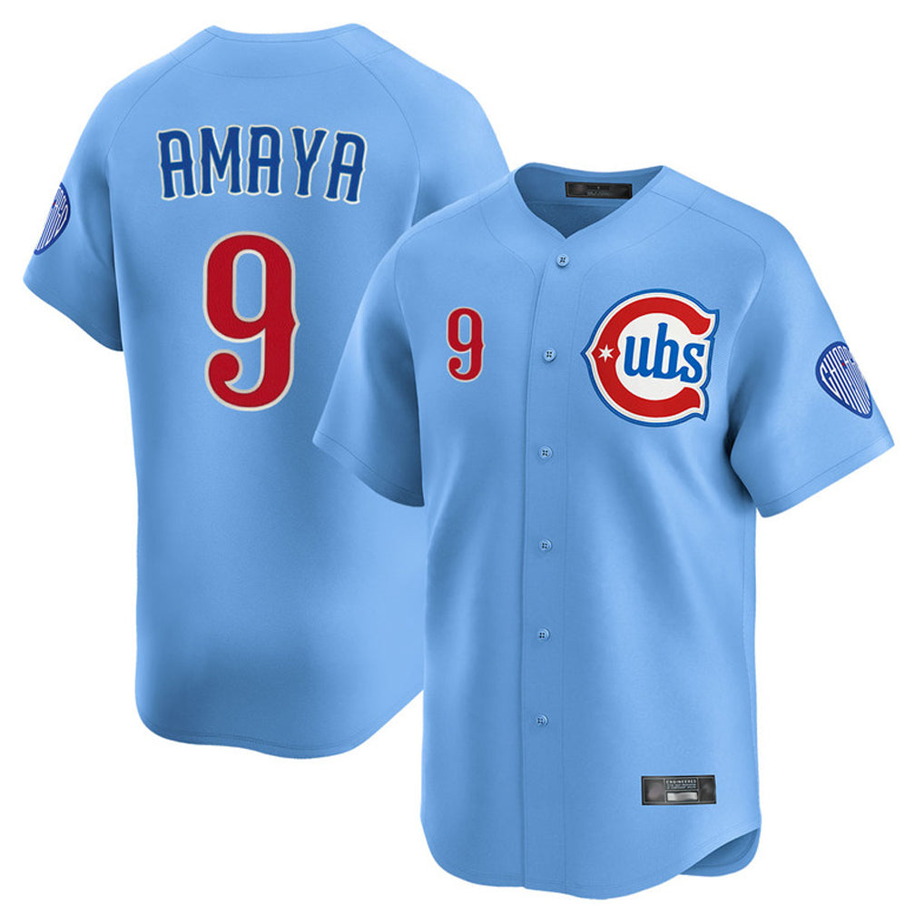Kdoa C.Cubs #9 Miguel Amaya Player Light Blue Limited Home Stitched Jerseys
