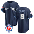 Kdoa C.Cubs #9 Miguel Amaya Player Navy 150th Anniversary City Connect Home Game Stitched Jerseys
