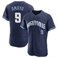 Kdoa C.Cubs #9 Miguel Amaya Player Navy City Connect Limited Elite Home Stitched Jerseys