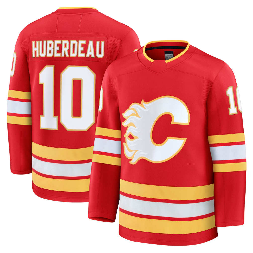 Kdoa C.Flames #10 Jonathan Huberdeau Red Home Breakaway Player Jerseys