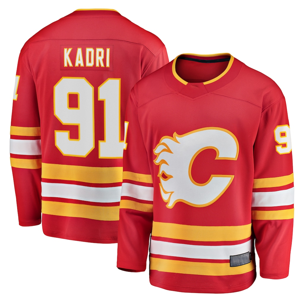 Kdoa C.Flames #91 Nazem Kadri Red Home Breakaway Player Jerseys
