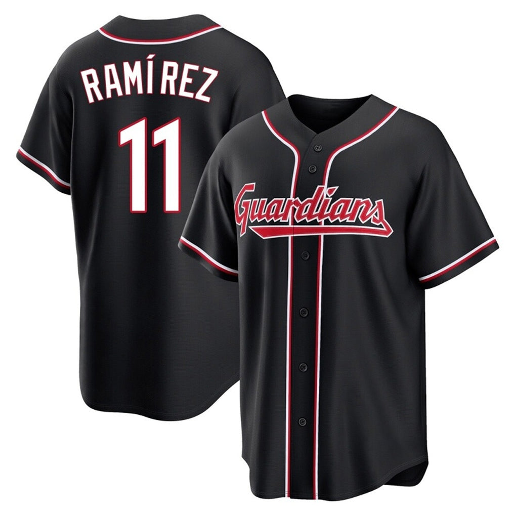 Kdoa C.Guardians #11 Jose Ramirez Player Black Fashion Out Home Game Stitched Jerseys