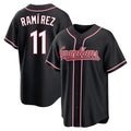 Kdoa C.Guardians #11 Jose Ramirez Player Black Fashion Out Home Game Stitched Jerseys