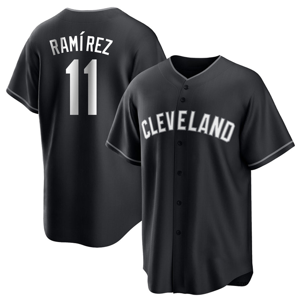 Kdoa C.Guardians #11 Jose Ramirez Player Black Home Game Stitched Jerseys