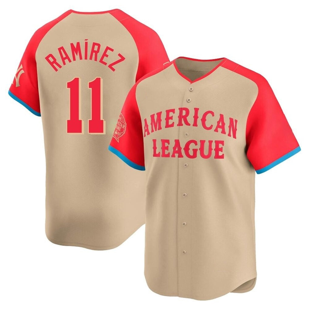 Kdoa C.Guardians #11 Jose Ramirez Player Cream American League All-Star Limited Home Stitched Jerseys