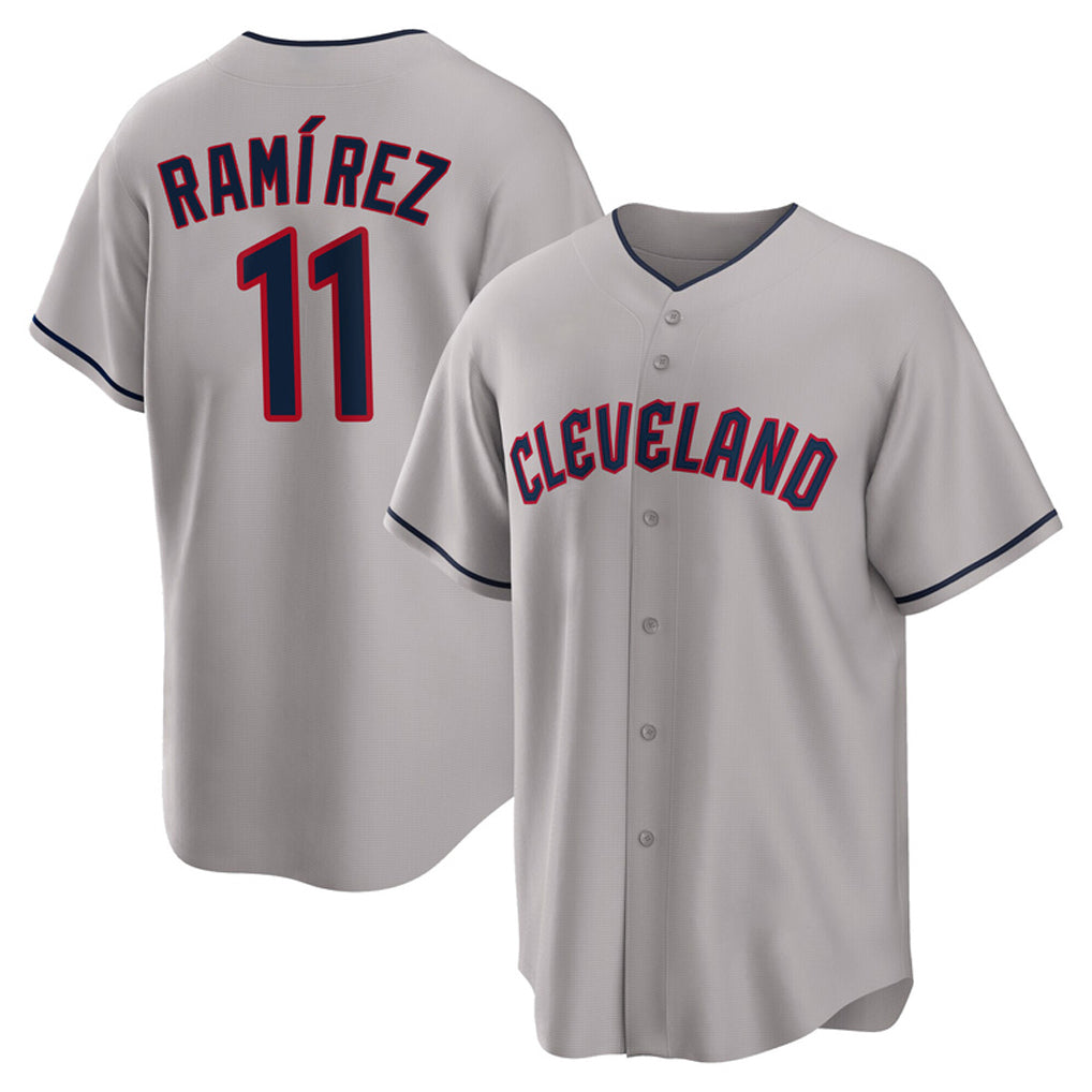 Kdoa C.Guardians #11 Jose Ramirez Player Gray Game Home Stitched Jerseys