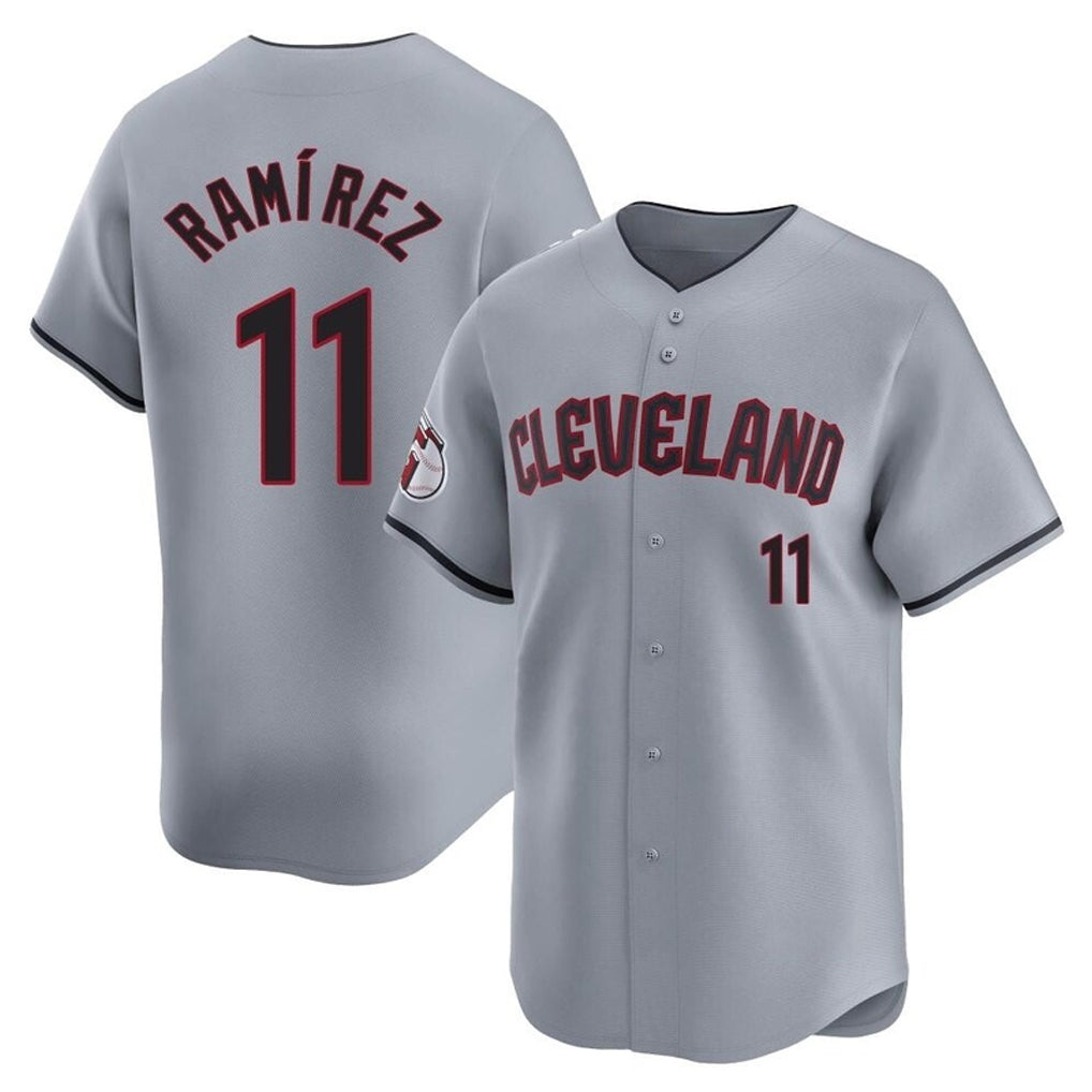 Kdoa C.Guardians #11 Jose Ramirez Player Gray Road Limited Home Stitched Jerseys