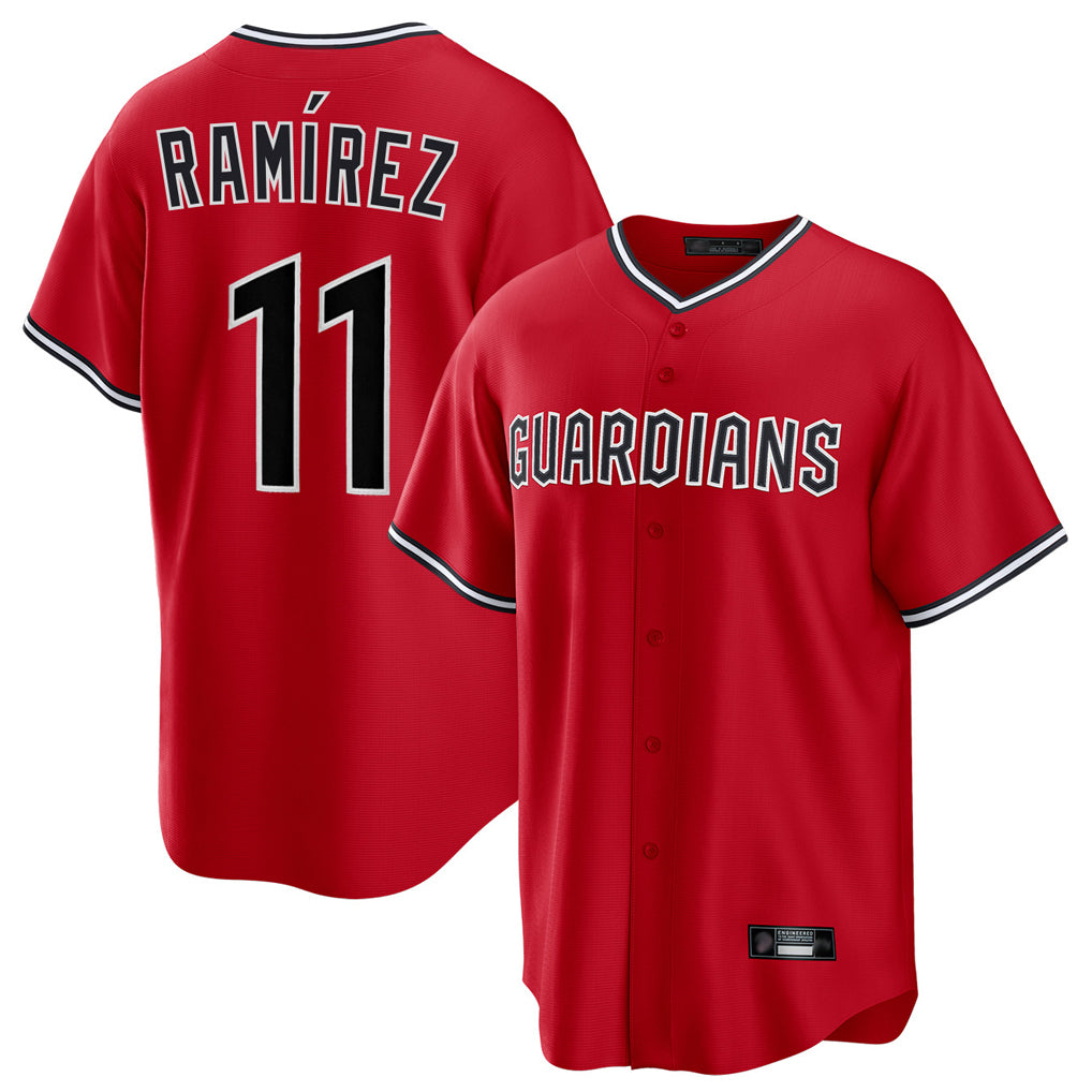 Kdoa C.Guardians #11 Jose Ramirez Player Red Home Game Stitched Jerseys