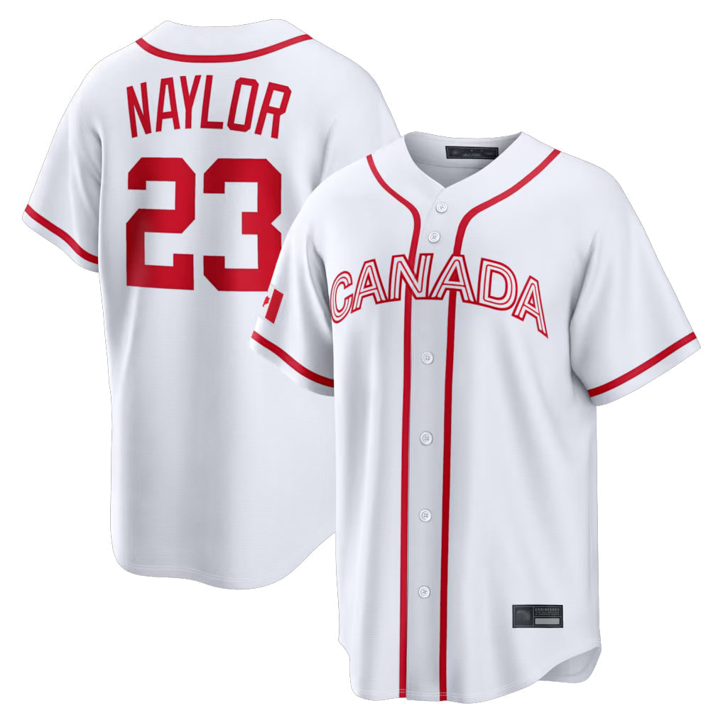 Kdoa C.Guardians #23 Bo Naylor Player White World Classic Home Game Stitched Jerseys