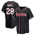 Kdoa C.Guardians #28 Tanner Bibee Player Black Fashion Out Home Game Stitched Jerseys