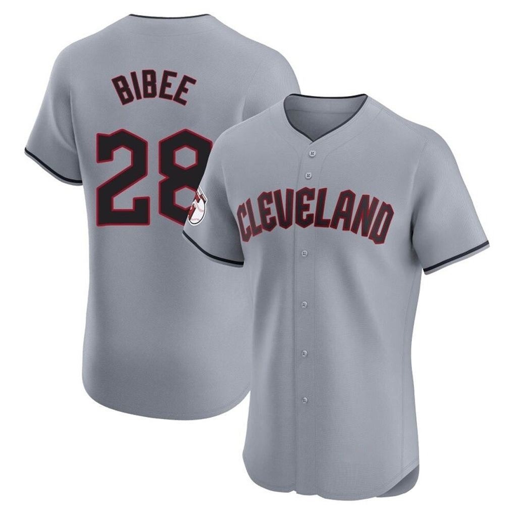Kdoa C.Guardians #28 Tanner Bibee Player Gray Road Limited Elite Home Stitched Jerseys