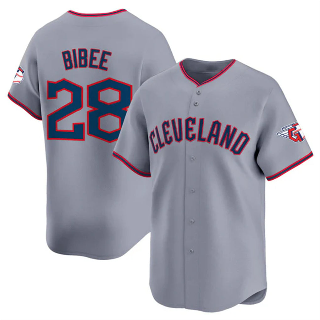 Kdoa C.Guardians #28 Tanner Bibee Player Gray Road Limited Home Game Stitched Jerseys