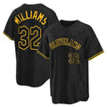 Kdoa C.Guardians #32 Gavin Williams Player Black Snake Skin City Home Game Stitched Jerseys