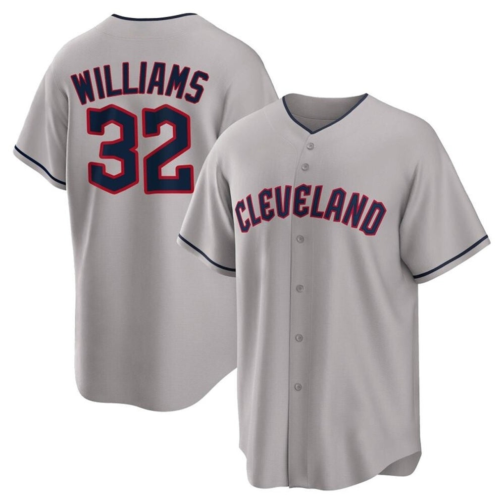 Kdoa C.Guardians #32 Gavin Williams Player Gray Game Home Stitched Jerseys