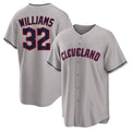 Kdoa C.Guardians #32 Gavin Williams Player Gray Game Home Stitched Jerseys