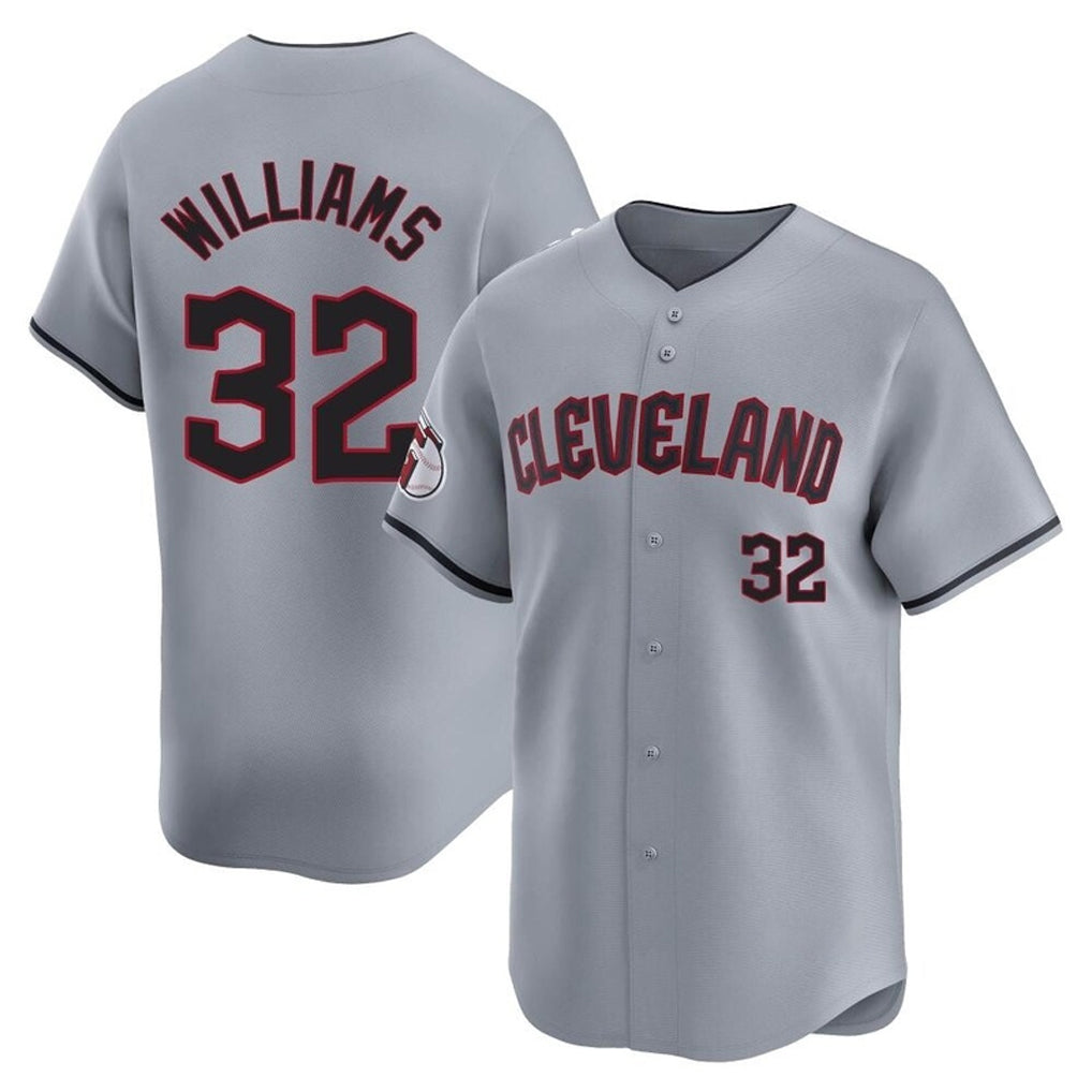 Kdoa C.Guardians #32 Gavin Williams Player Gray Road Limited Home Game Stitched Jerseys