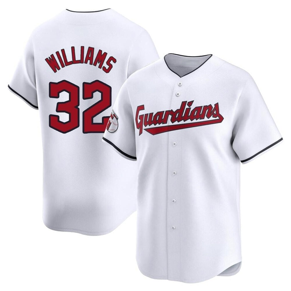 Kdoa C.Guardians #32 Gavin Williams Player White Limited Home Stitched Jerseys