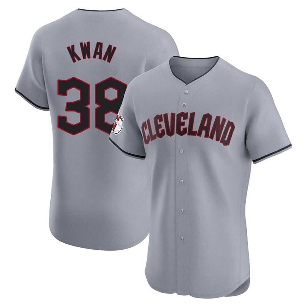 Kdoa C.Guardians #38 Steven Kwan Player Gray Road Limited Elite Home Stitched Jerseys