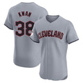 Kdoa C.Guardians #38 Steven Kwan Player Gray Road Limited Elite Home Stitched Jerseys