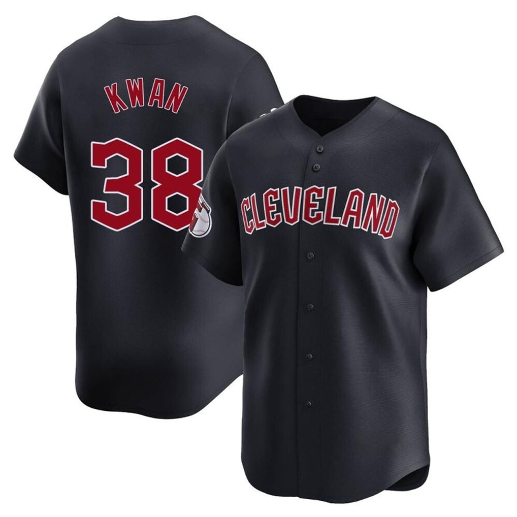 Kdoa C.Guardians #38 Steven Kwan Player Navy Limited Home Game Stitched Jerseys