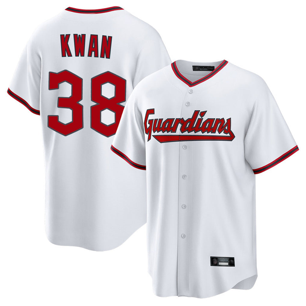 Kdoa C.Guardians #38 Steven Kwan Player White Game Home Stitched Jerseys