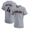 Kdoa C.Guardians #4 Brayan Rocchio Player Gray Road Limited Elite Home Stitched Jerseys