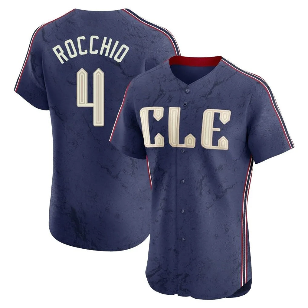 Kdoa C.Guardians #4 Brayan Rocchio Player Navy City Connect Limited Elite Home Stitched Jerseys