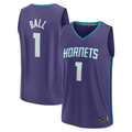 Kdoa C.Hornets #1 LaMelo Ball  Purple Fast Break Replica Player Jerseys - Statement Edition