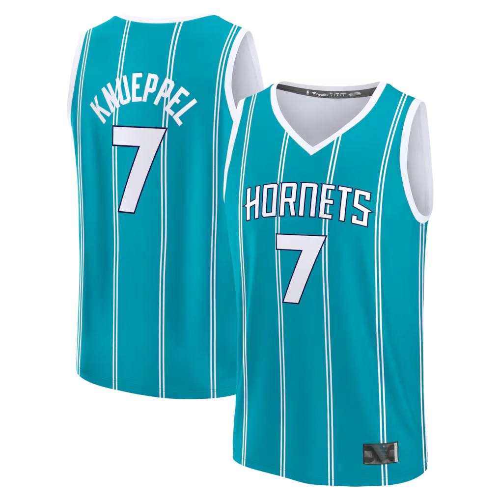 Kdoa C.Hornets #7 Kon Knueppel  Teal 2025  Draft First Round Pick Fast Break Replica Jerseys - Icon Edition