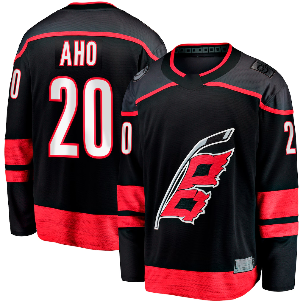 Kdoa C.Hurricanes #20 Sebastian Aho Black Home Breakaway Stitched Jerseys